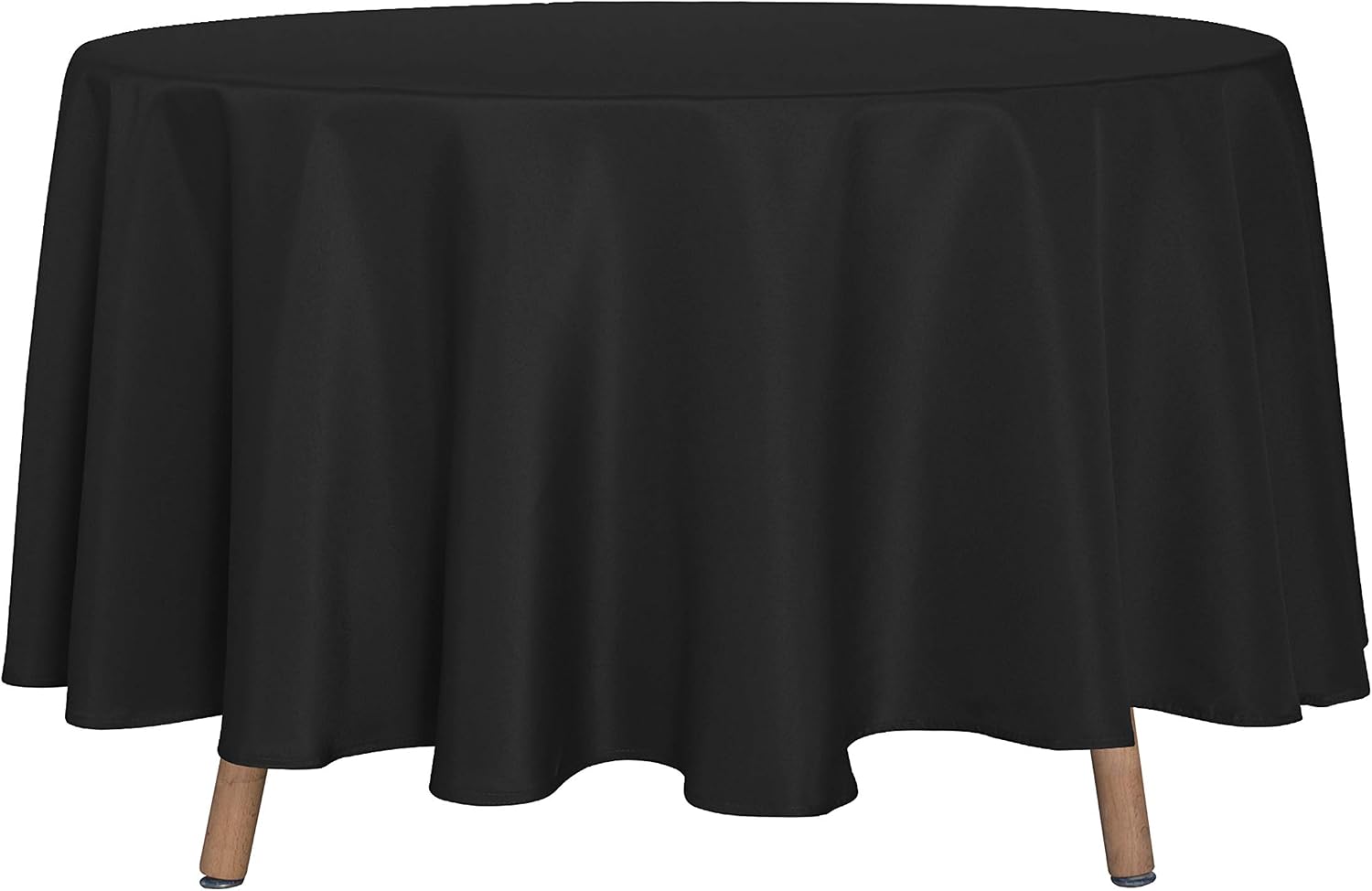 sancua 6 Pack Round Tablecloth 120 Inch White, Stain and Wrinkle Resistant Table Cloth - Washable Polyester Table Cover for Dining Tables
