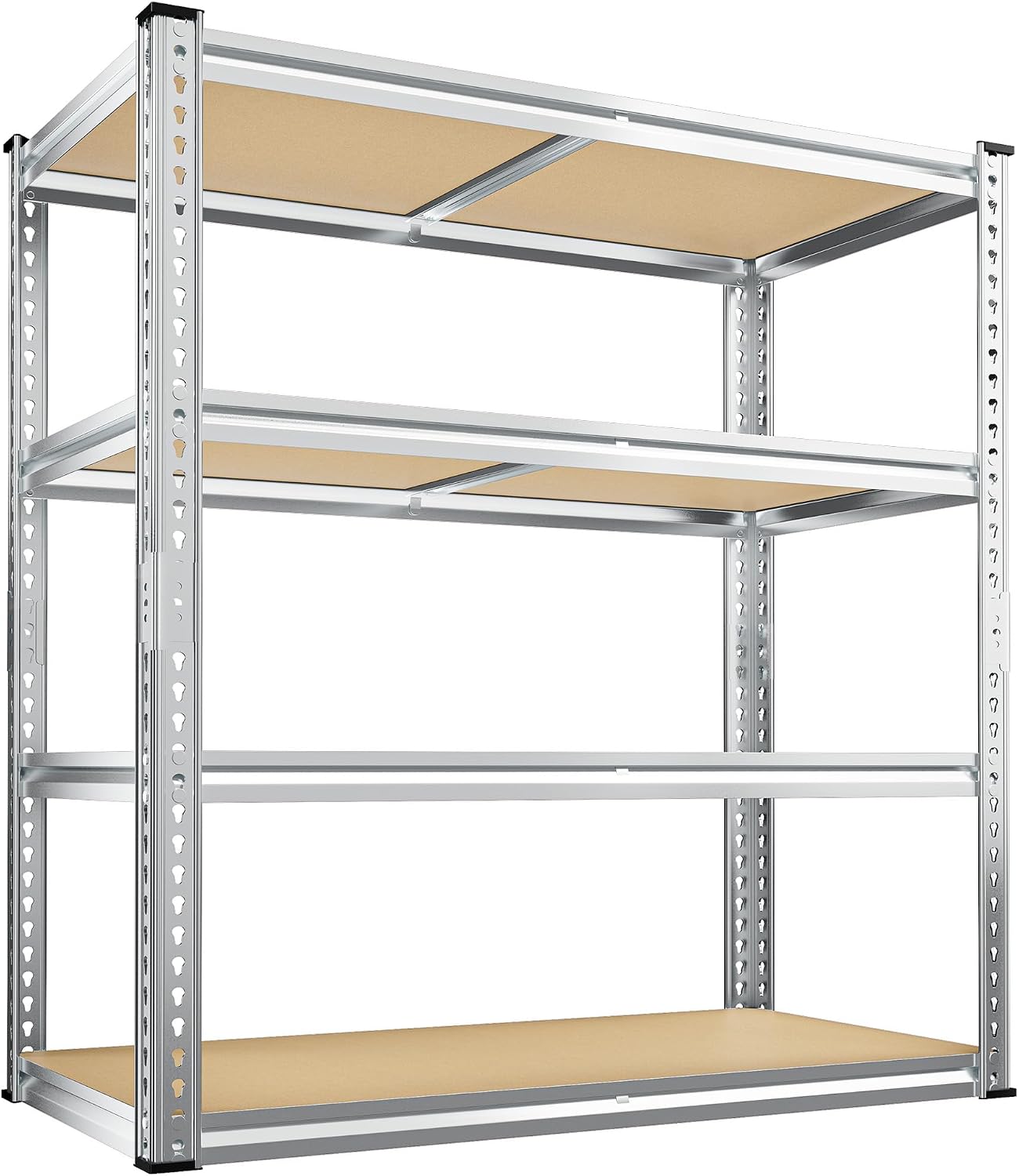 REIBII 2500LBS Garage Shelving, 40"W Rust-Proof Storage Shelves For Basement, 5-Tier Metal Shelving, Waterproof, Adjustable Pantry Shelves