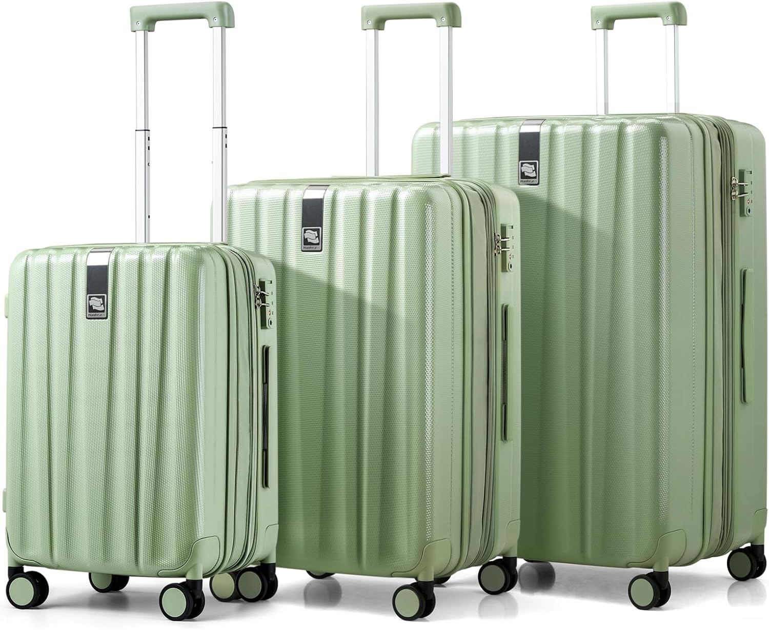 Hanke Luggage Sets 2 piece Carry On Luggage with Wheels PC Hard Shell Suitcases Lightweight Checked Travel Luggage Large Travel Suitcase Woman Men