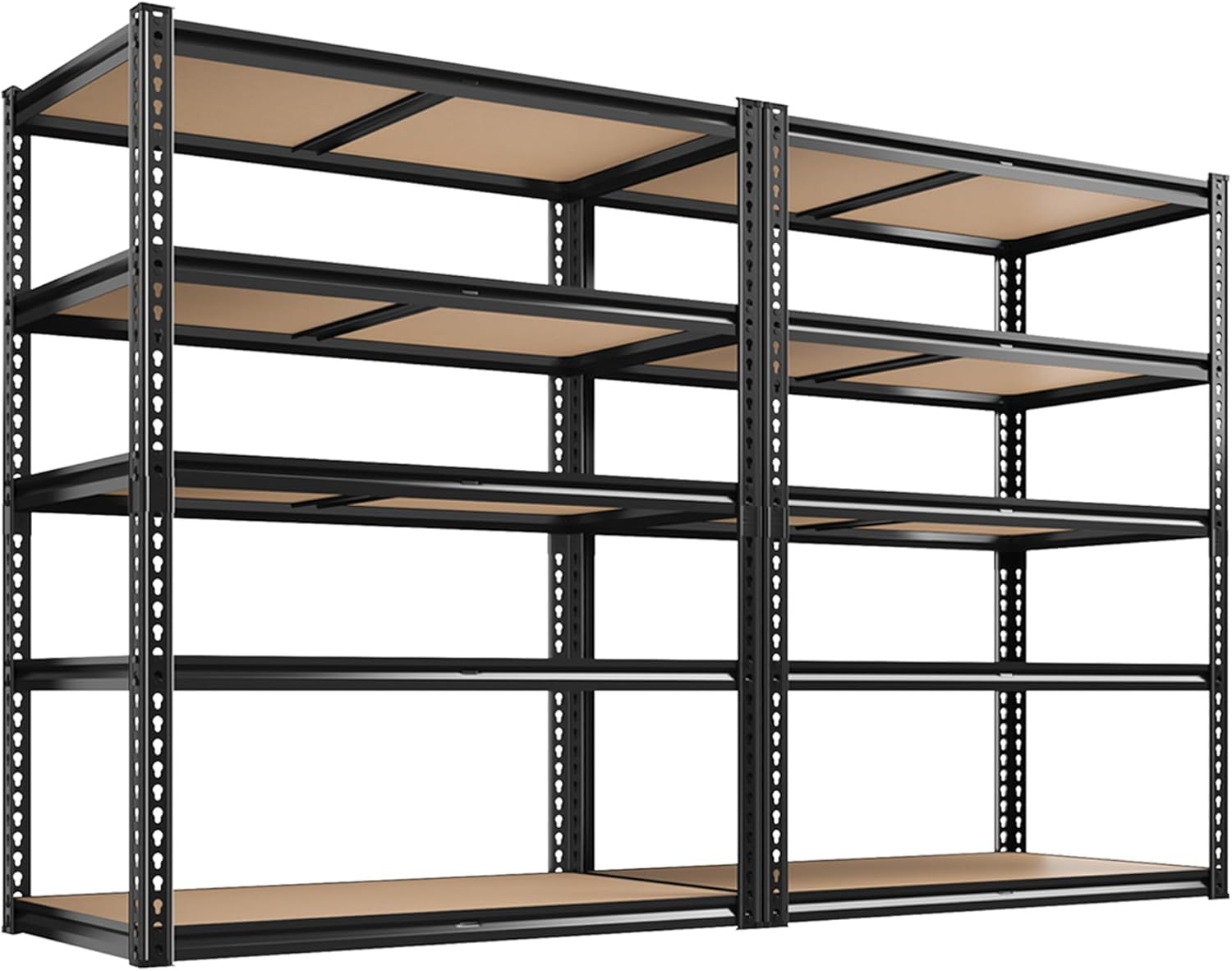 ROOMFAVE 40" W Storage Shelves 5 Tier Garage Shelving Heavy Duty, 2350LBS Adjustable Metal Shelving Unit, Garage Shelves for Basement, Warehouse