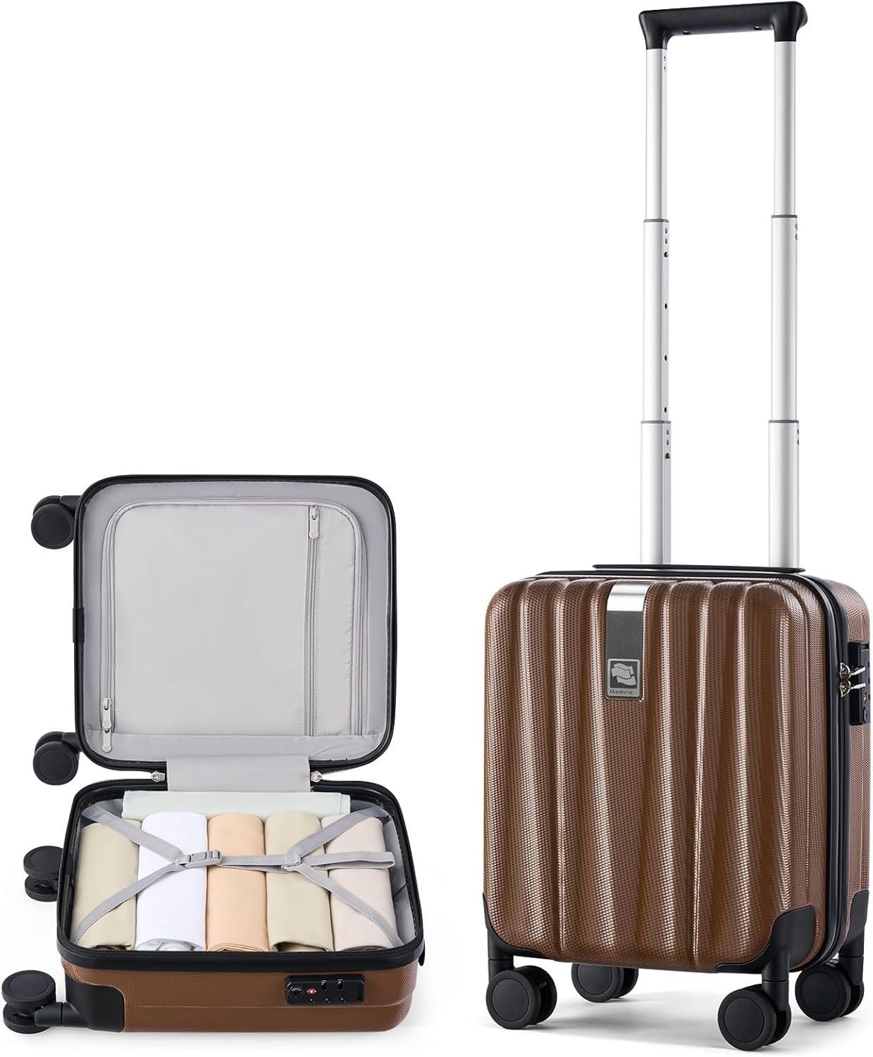 Hanke Luggage Sets 2 piece Carry On Luggage with Wheels PC Hard Shell Suitcases Lightweight Checked Travel Luggage Large Travel Suitcase Woman Men
