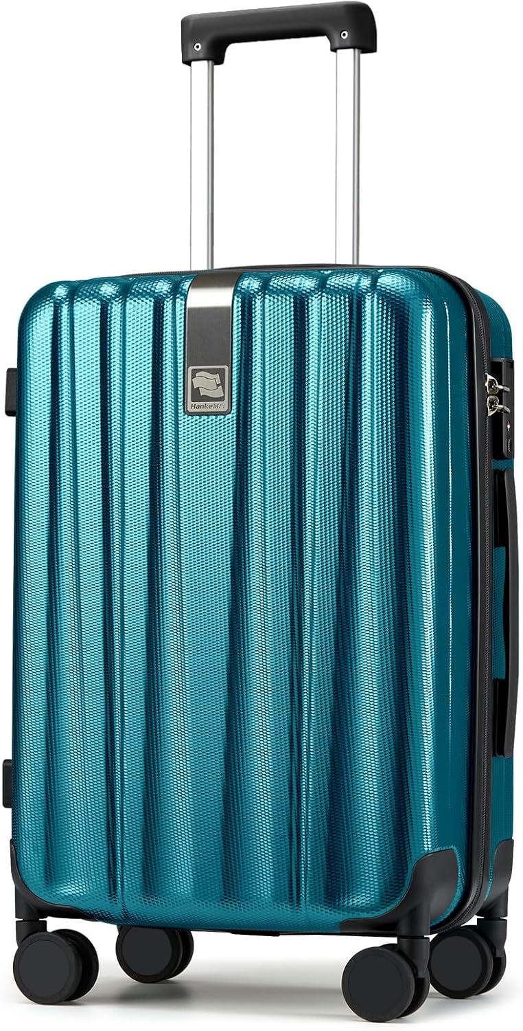Hanke Luggage Sets 2 piece Carry On Luggage with Wheels PC Hard Shell Suitcases Lightweight Checked Travel Luggage Large Travel Suitcase Woman Men
