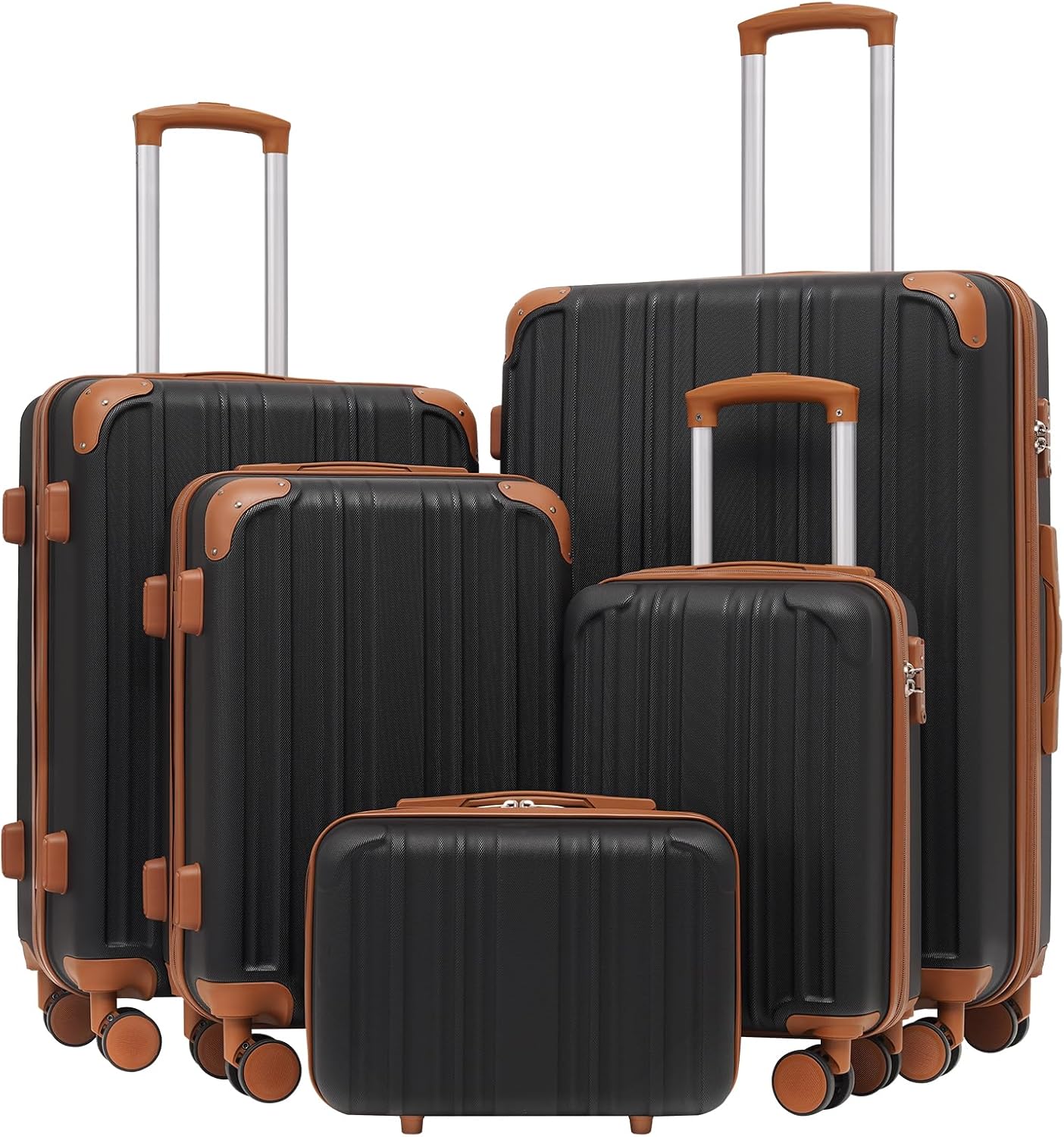 Coolife Luggage, Suitcase with Durable and Lightweight, Large Checked Luggage with PC+ABS Hardshell Expandable, Dual Spinner Wheels, TSA Lock