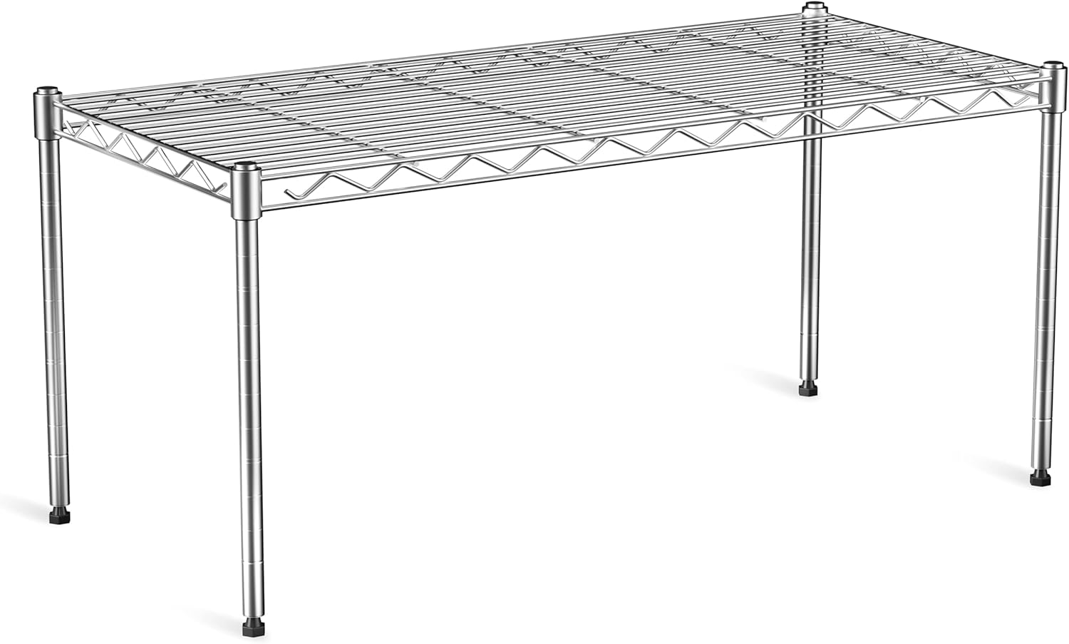5-Tier Heavy Duty Metal Shelf, Chrome Wire Shelving Unit 35"Wx18Dx71H, Height Adjustable Storage Wire Shelves with Lockable Wheels for Garage, Kitchen