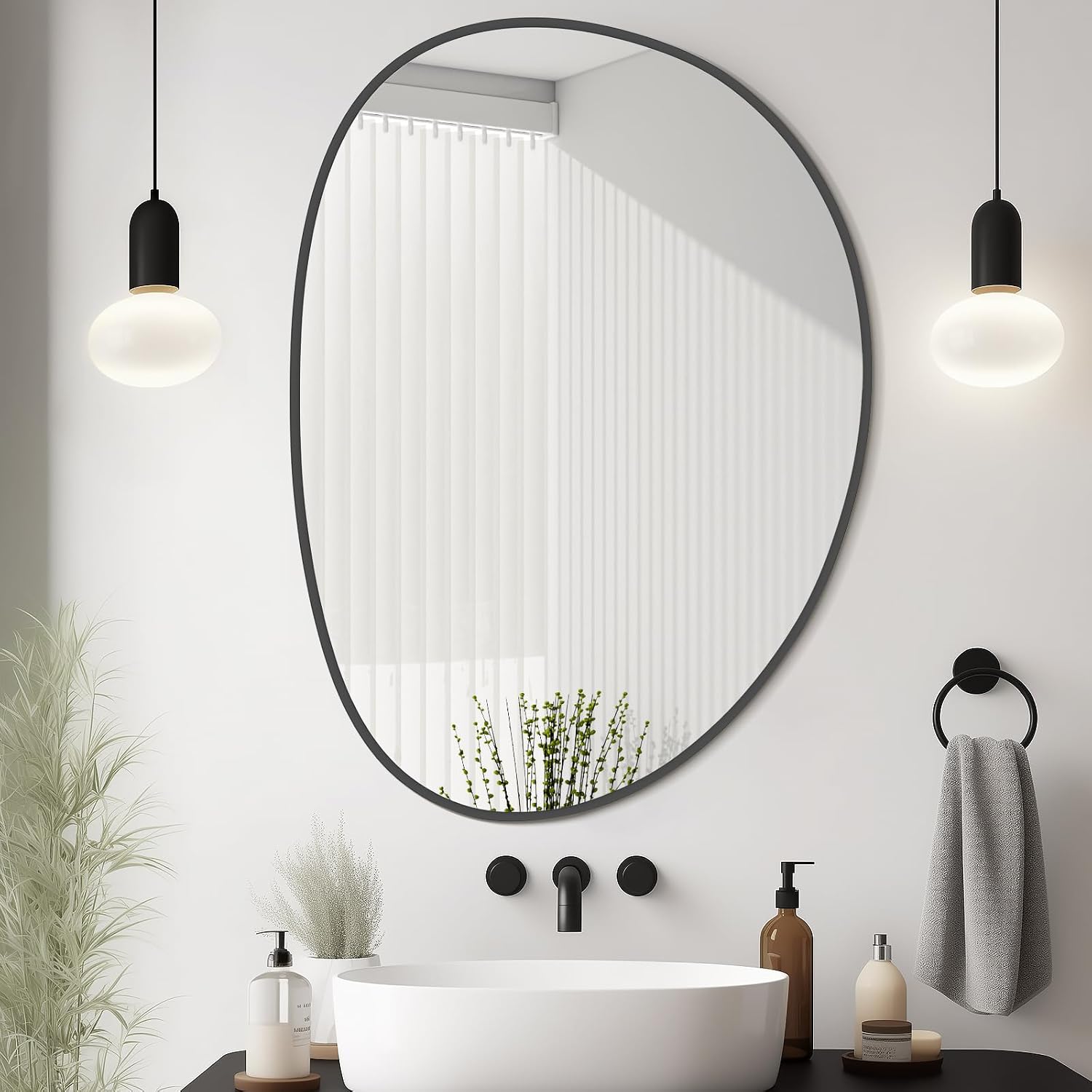 WallBeyond Asymmetrical Mirror, Irregular Mirror Full Length, Boho Wall Mirrors Decorative for Bedroom Living Room Entryway Hall