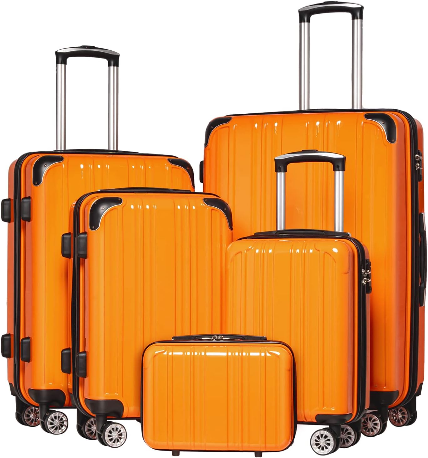 Coolife Luggage, Suitcase with Durable and Lightweight, Large Checked Luggage with PC+ABS Hardshell Expandable, Dual Spinner Wheels, TSA Lock