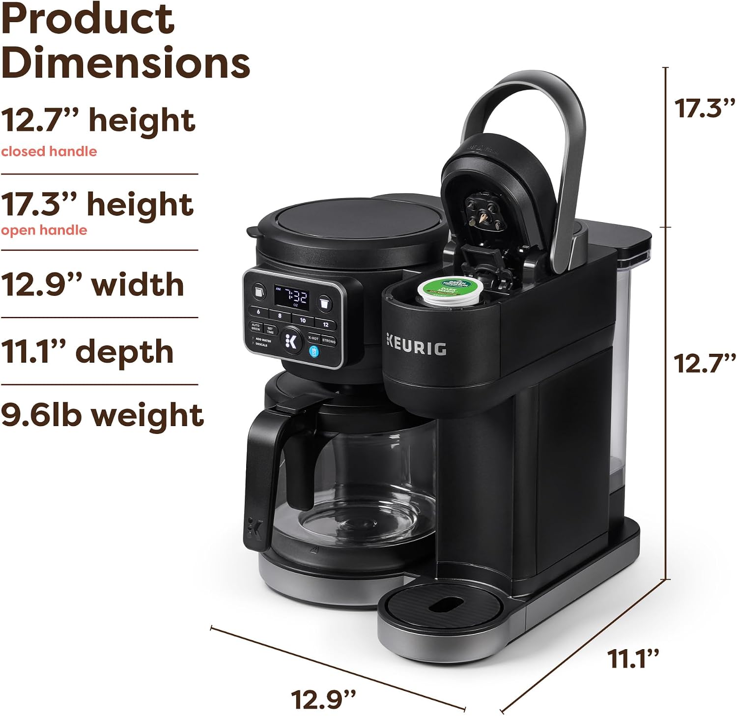 Keurig K-Duo Hot and Iced Single Serve and Carafe Coffee Maker, MultiStream Technology, 72oz Reservoir (Gen 2), Multistream Tech
