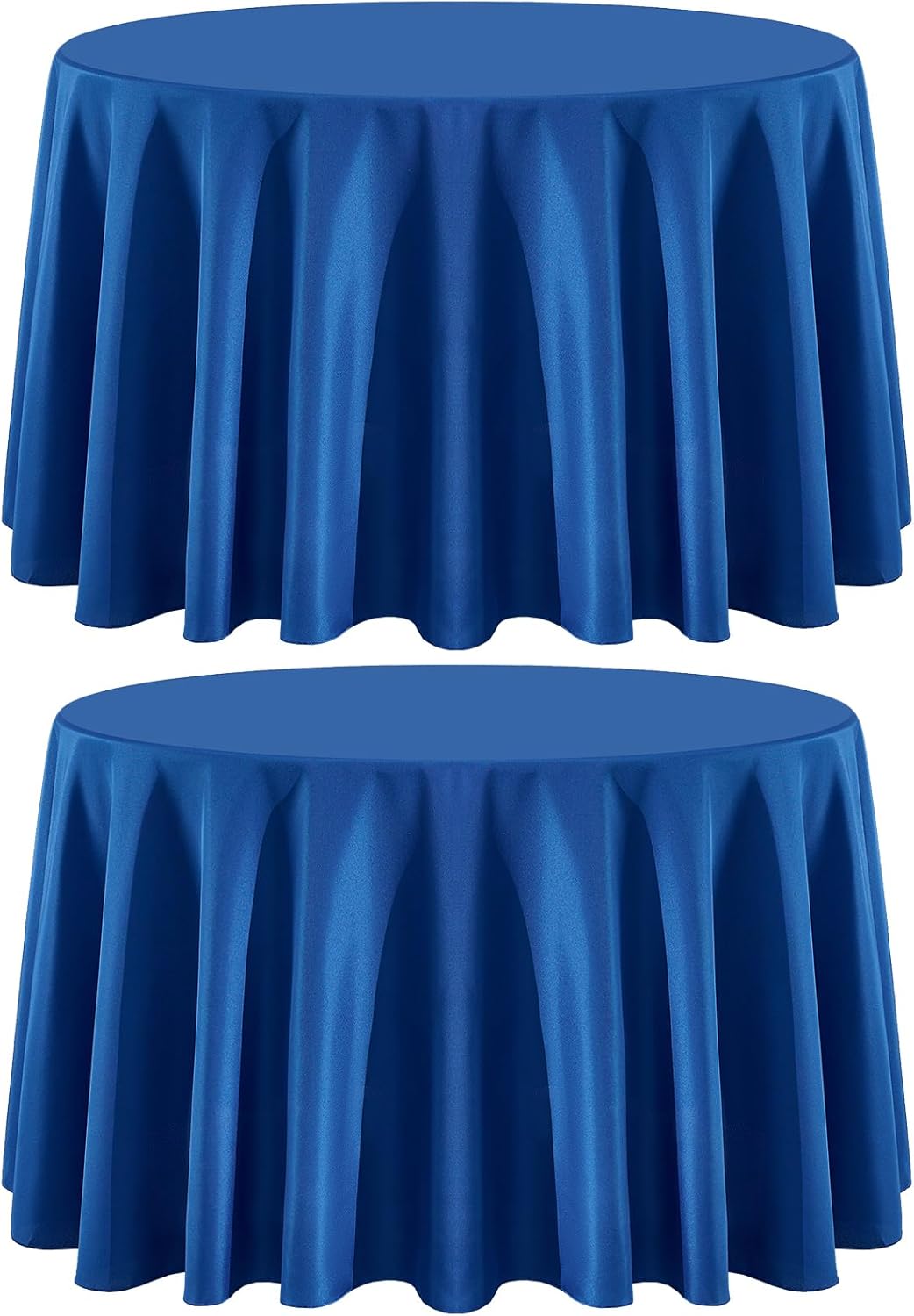 Aocoz Round Tablecloth 120 Inch 6 Pack White Tablecloths Washable Decorative Linen Polyester Table Clothes Cover for Dining Table Banquets Buffet