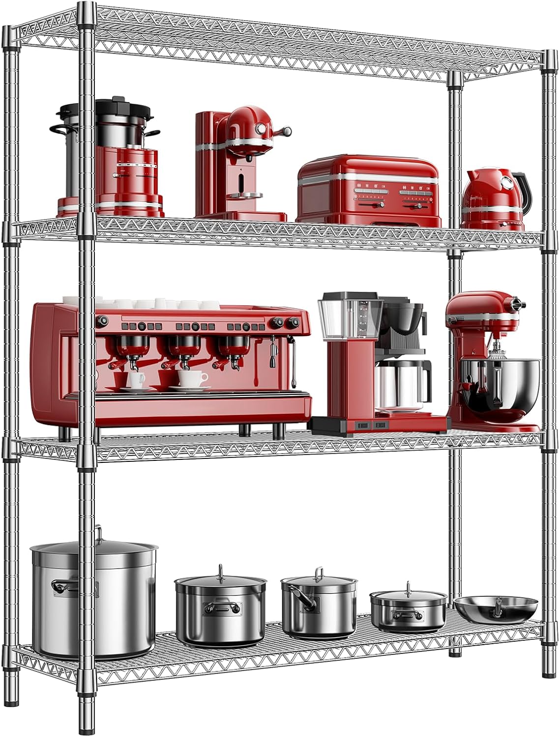 M MZG 1750 LBS Storage Shelves 5-Tier Utility Shelving Unit Steel Organizer Wire Rack for Home, Kitchen, Office, Garage