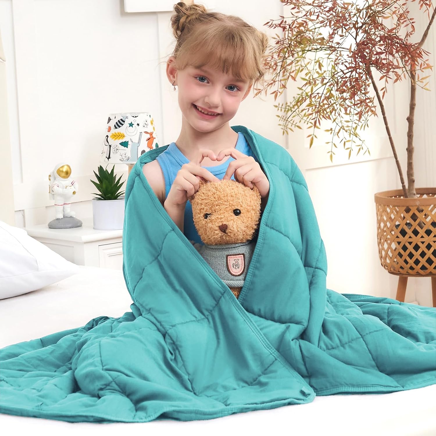 BETU Weighted Blanket for Adults 15lbs, 48"x72", Twin Full Size Cooling Heavy Throw Blanket for 140-160lbs