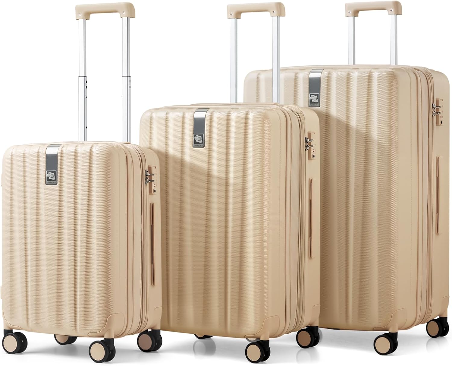 Hanke Luggage Sets 2 piece Carry On Luggage with Wheels PC Hard Shell Suitcases Lightweight Checked Travel Luggage Large Travel Suitcase Woman Men