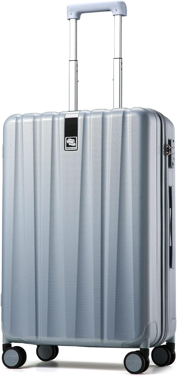 Hanke Luggage Sets 2 piece Carry On Luggage with Wheels PC Hard Shell Suitcases Lightweight Checked Travel Luggage Large Travel Suitcase Woman Men