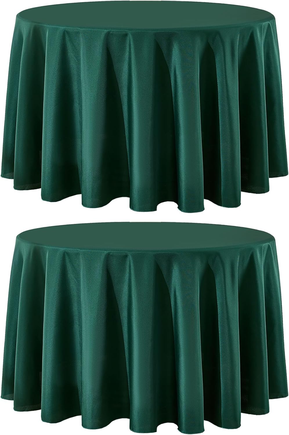Aocoz Round Tablecloth 120 Inch 6 Pack White Tablecloths Washable Decorative Linen Polyester Table Clothes Cover for Dining Table Banquets Buffet