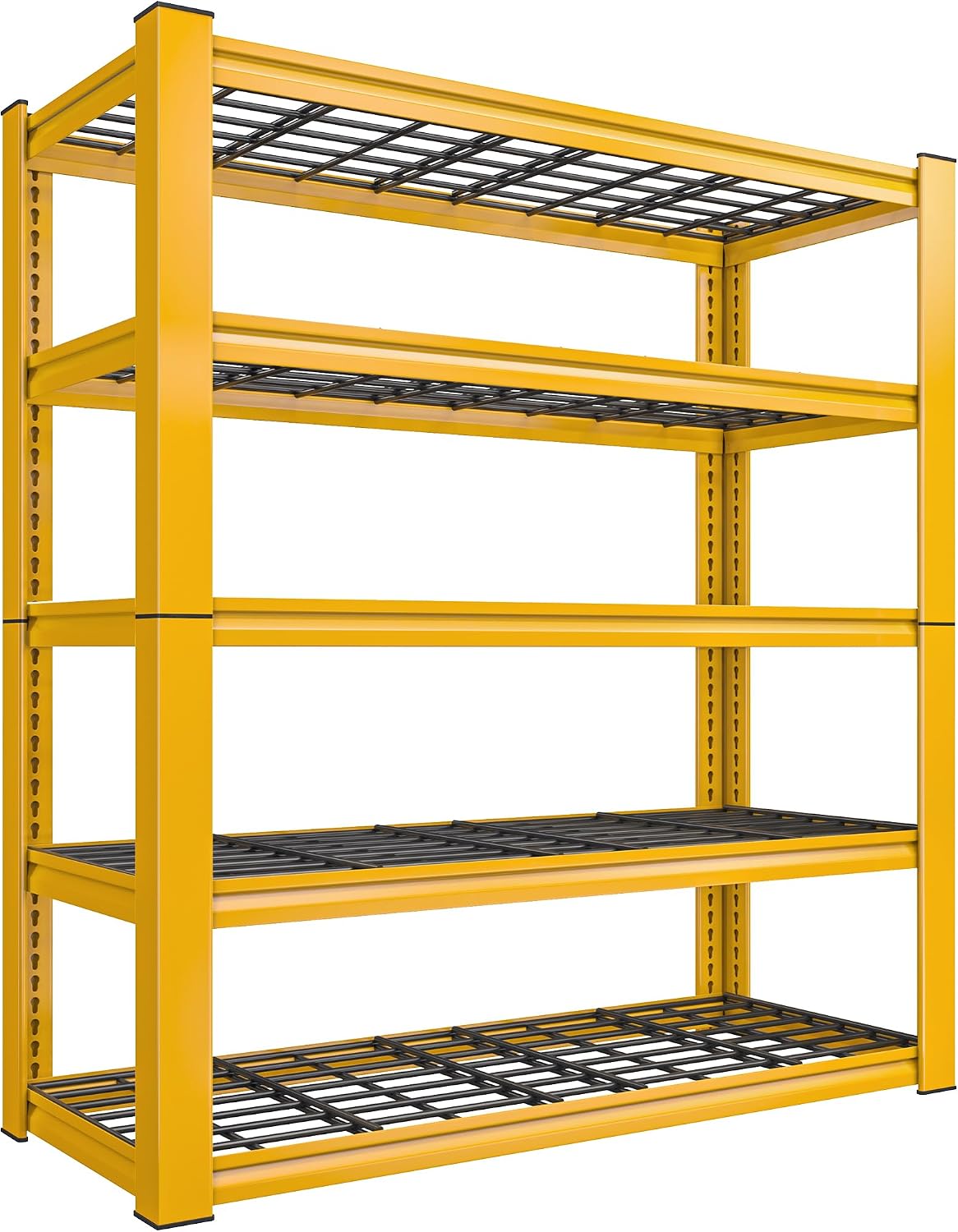 REIBII 72" H Garage Shelving 3200 LBS Capacity Adjustable Storage Shelves, Ventilation Mesh Panel, Heavy Duty Commercial Use
