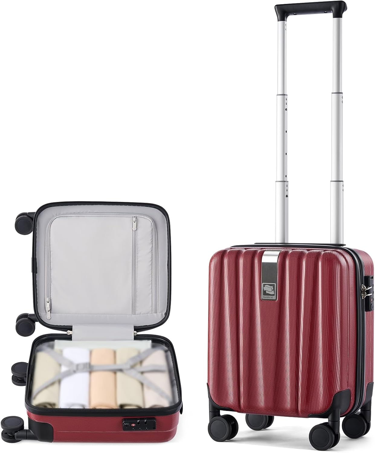 Hanke Luggage Sets 2 piece Carry On Luggage with Wheels PC Hard Shell Suitcases Lightweight Checked Travel Luggage Large Travel Suitcase Woman Men