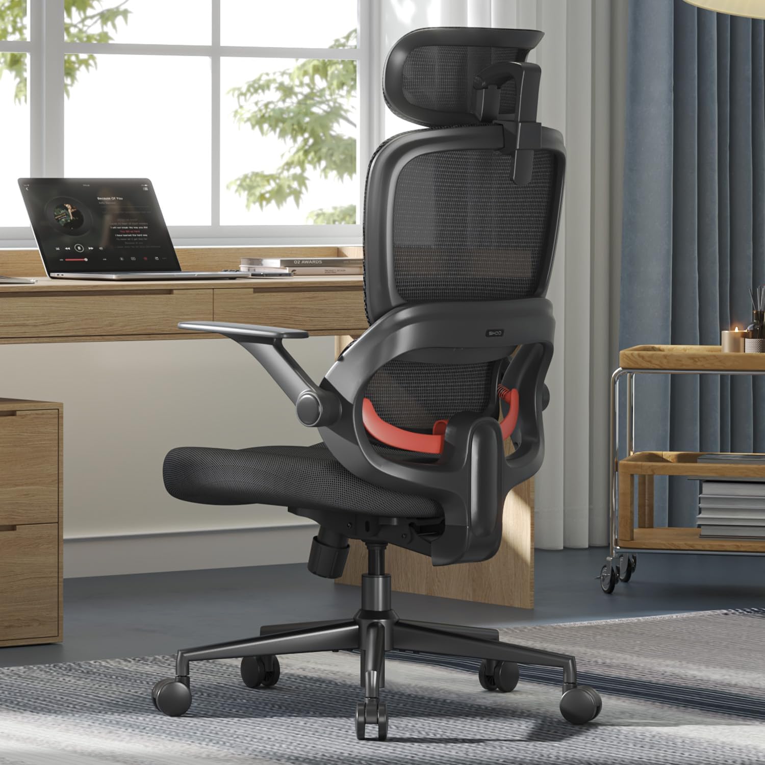 SIHOO M57 Ergonomic Mesh Office Chair, High Back Home Desk Chair with 3D Armrests, Lumbar Support and Adjustable Headrest, Comfortable Computer Chair