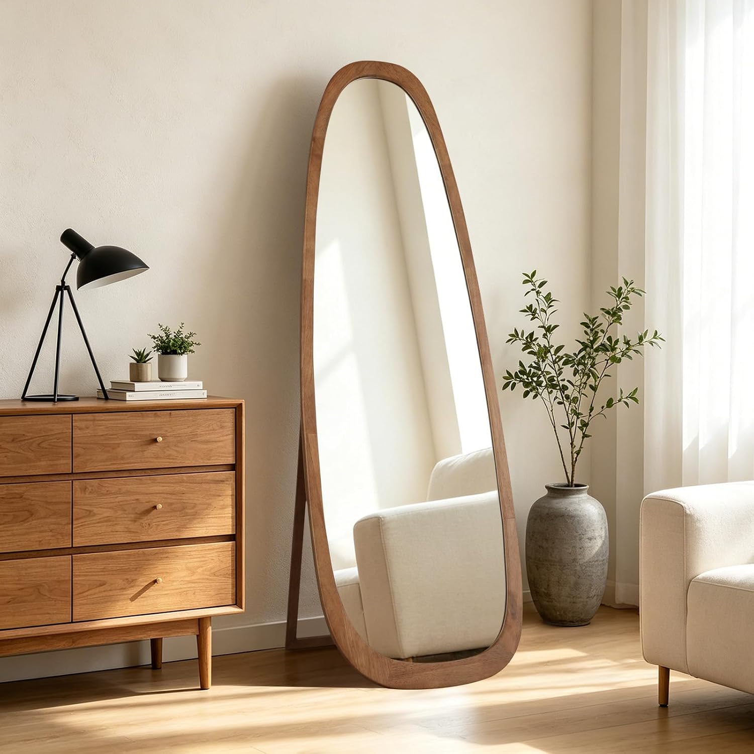 WallBeyond Asymmetrical Mirror, Irregular Mirror Full Length, Boho Wall Mirrors Decorative for Bedroom Living Room Entryway Hall
