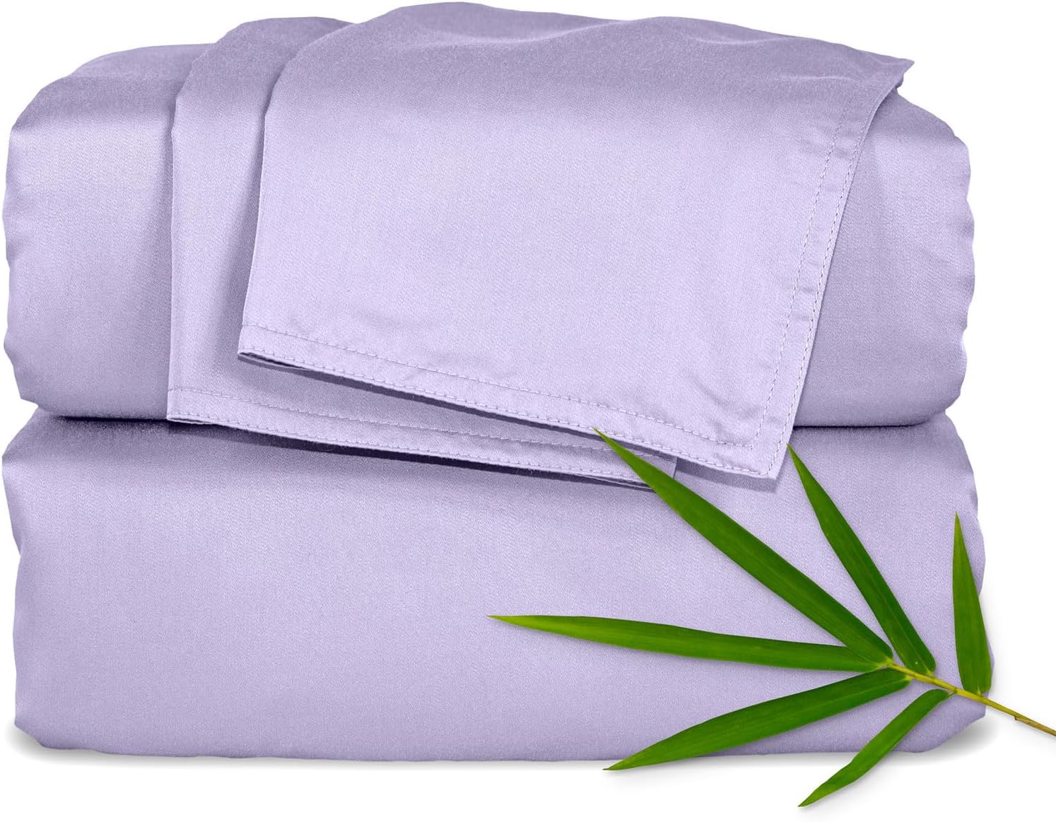 Pure Bamboo King Sheets, Genuine 100% Organic Viscose Derived from Bamboo Bed Sheet Set, Luxuriously Soft and Cooling, Double Stitching