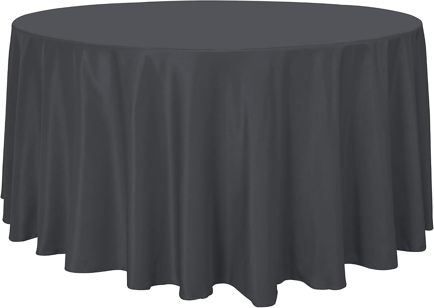 sancua 6 Pack Round Tablecloth 120 Inch White, Stain and Wrinkle Resistant Table Cloth - Washable Polyester Table Cover for Dining Tables