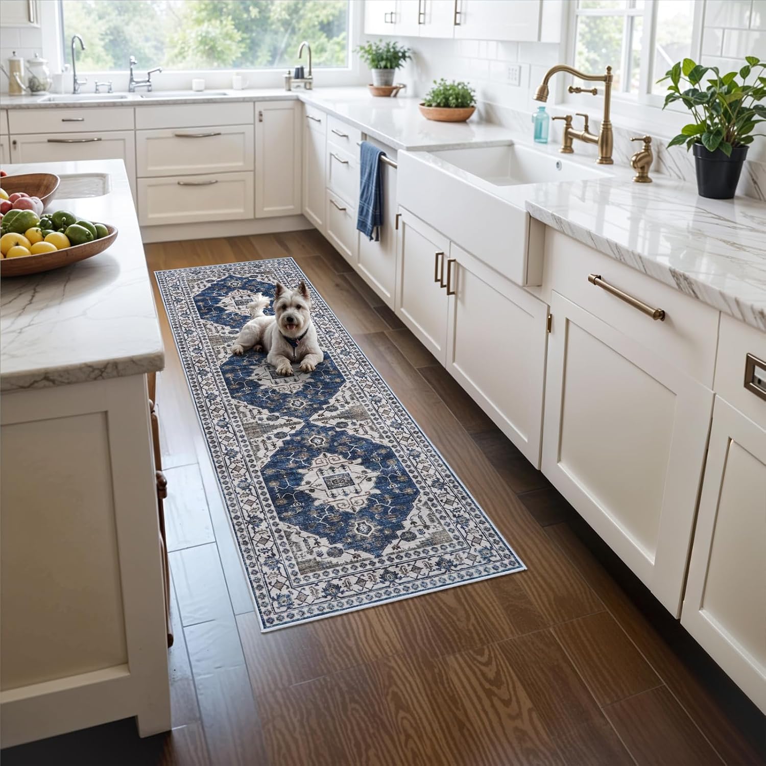HY HAO YUN LAI Washable Large 9x12 Area Rug: Living Room Oriental Non Slip Soft Rugs Indoor Low Pile Stain Resistant Carpet for Bedroom Dining Room
