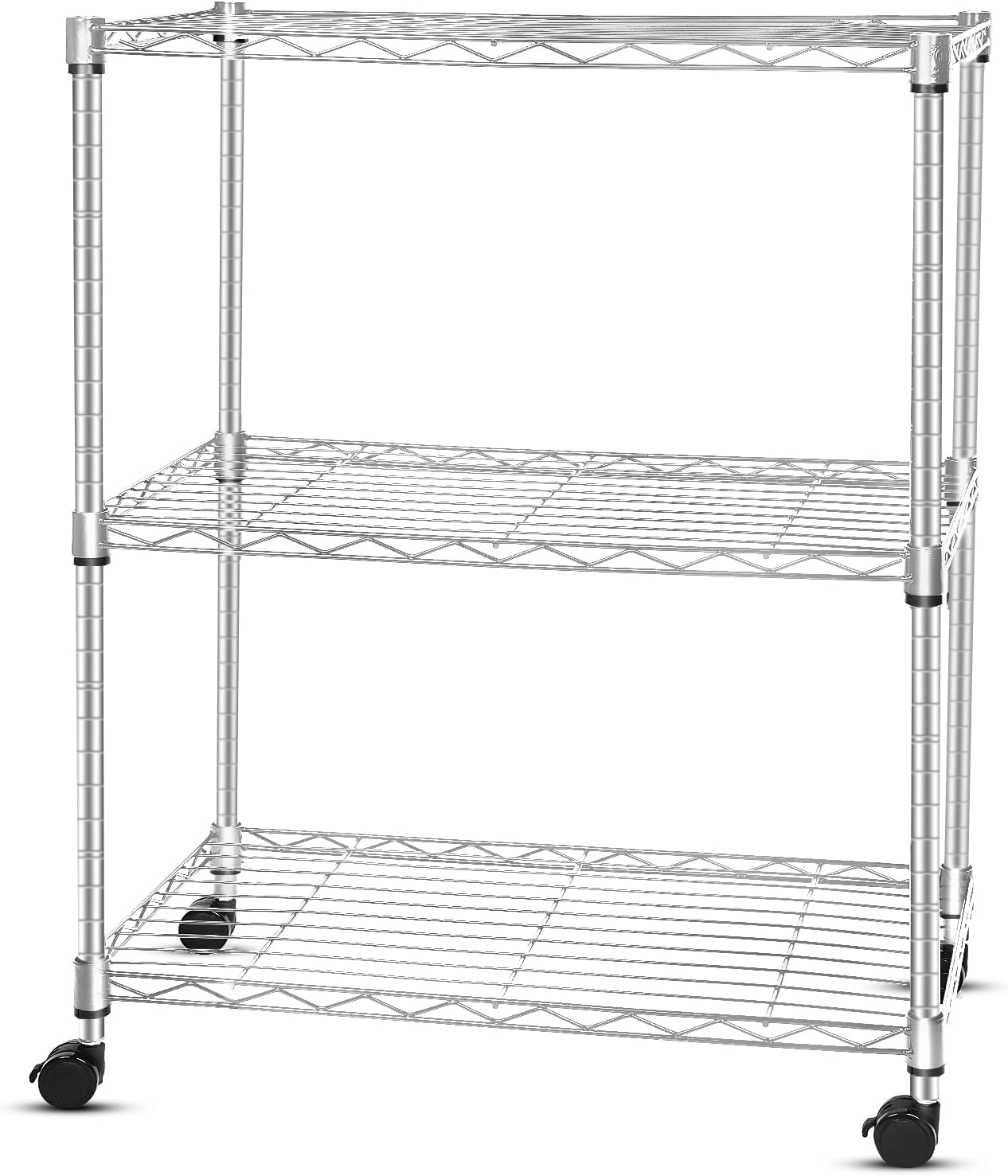 Whitmor 3-Wire Shelving Unit, Metal Storage Shelves, Easy Assembly Home Organizer for Pantry, Kitchen, Garage, Plant