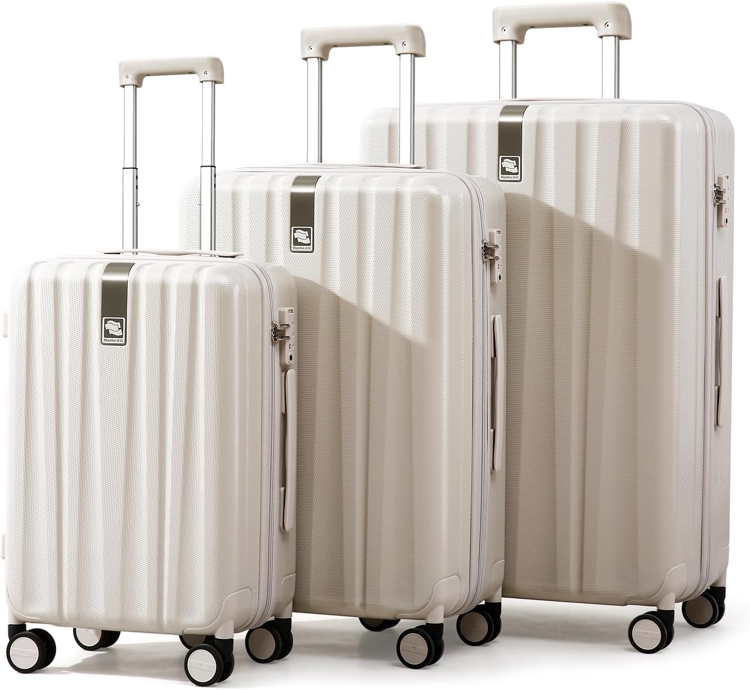 Hanke Luggage Sets 2 piece Carry On Luggage with Wheels PC Hard Shell Suitcases Lightweight Checked Travel Luggage Large Travel Suitcase Woman Men