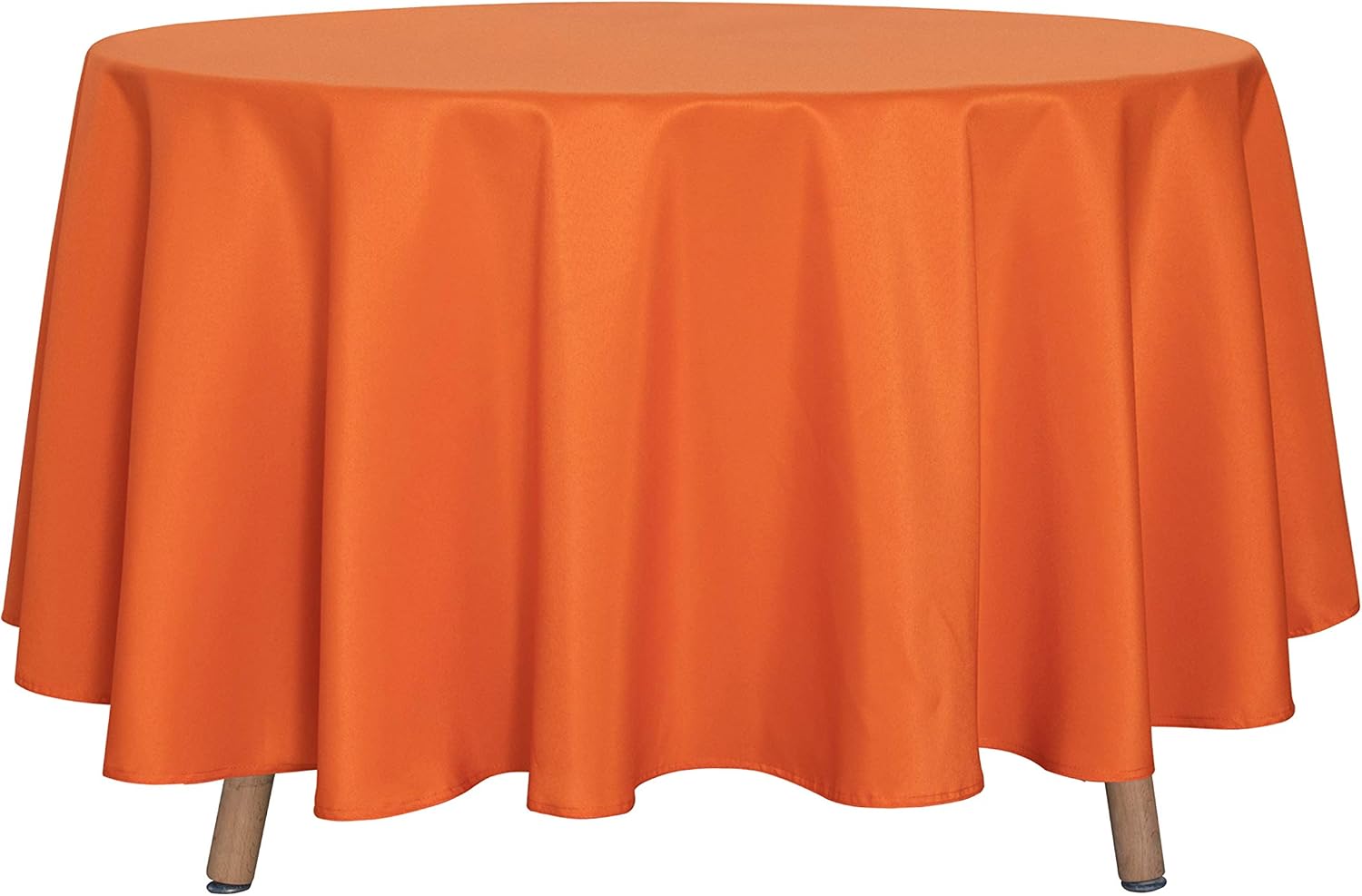 sancua 6 Pack Round Tablecloth 120 Inch White, Stain and Wrinkle Resistant Table Cloth - Washable Polyester Table Cover for Dining Tables