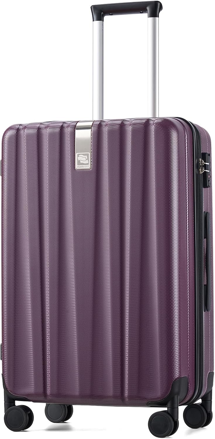 Hanke Luggage Sets 2 piece Carry On Luggage with Wheels PC Hard Shell Suitcases Lightweight Checked Travel Luggage Large Travel Suitcase Woman Men