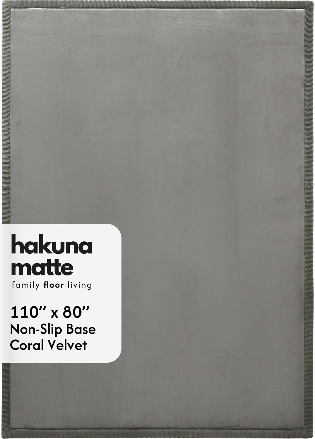 Hakuna Matte CloudSoft Mat for Floor 60" x 80" Beige, Coral Velvet high-density foam Rug - Non-Slip, Water-Resistant