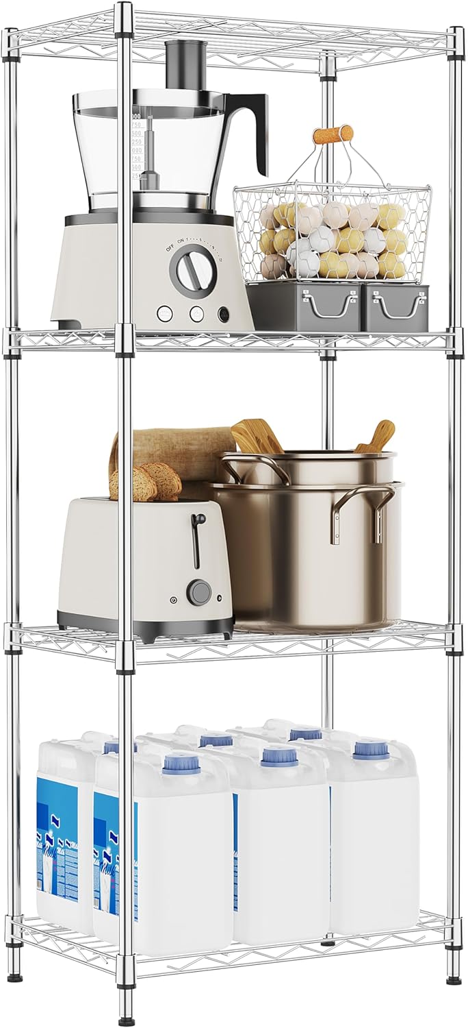 M MZG 1750 lbs Steel Storage Shelving 5-Tier Utility Shelving Unit Steel Organizer Wire Rack for Home, Kitchen, Office, Garage