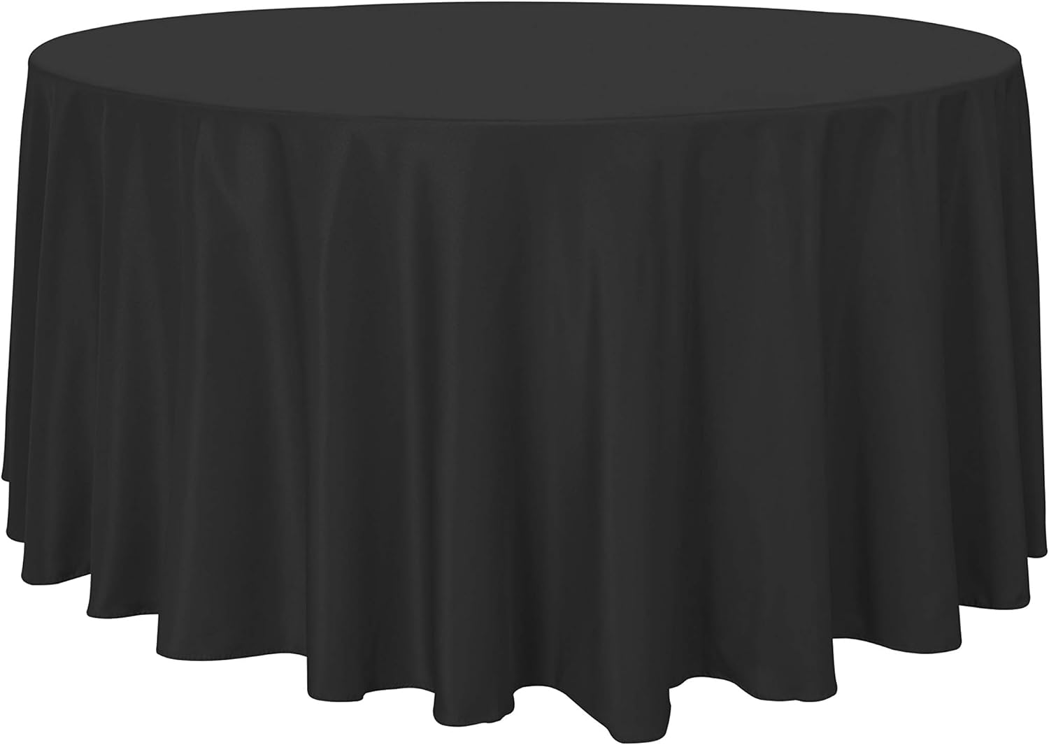 sancua 6 Pack Round Tablecloth 120 Inch White, Stain and Wrinkle Resistant Table Cloth - Washable Polyester Table Cover for Dining Tables