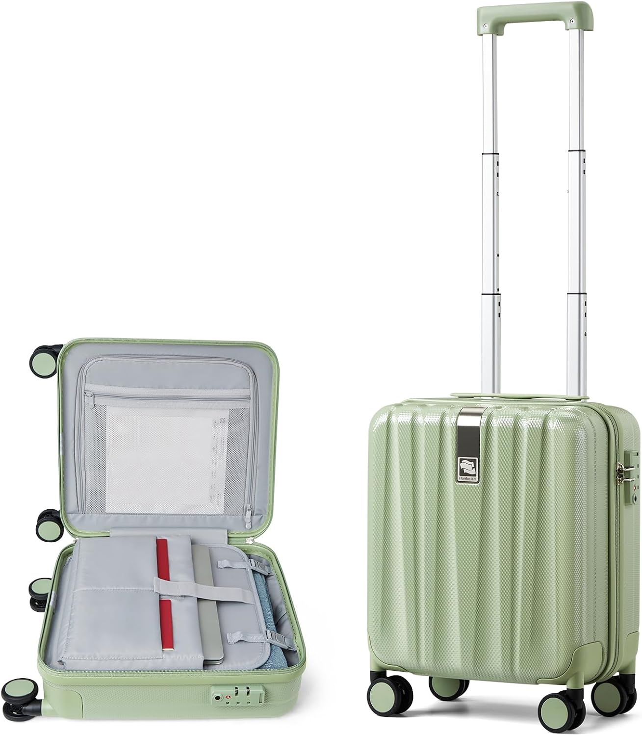 Hanke Luggage Sets 2 piece Carry On Luggage with Wheels PC Hard Shell Suitcases Lightweight Checked Travel Luggage Large Travel Suitcase Woman Men