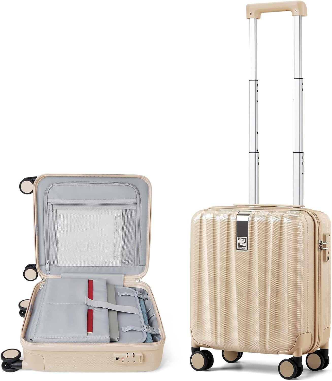 Hanke Luggage Sets 2 piece Carry On Luggage with Wheels PC Hard Shell Suitcases Lightweight Checked Travel Luggage Large Travel Suitcase Woman Men