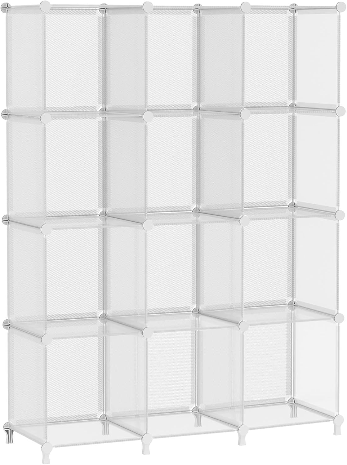 AWTATOS 12 Cube Storage Organizer, Closet Organizer Storage Shelves, Black, Portable Closet, DIY Stackable Storage Cubes Shelve