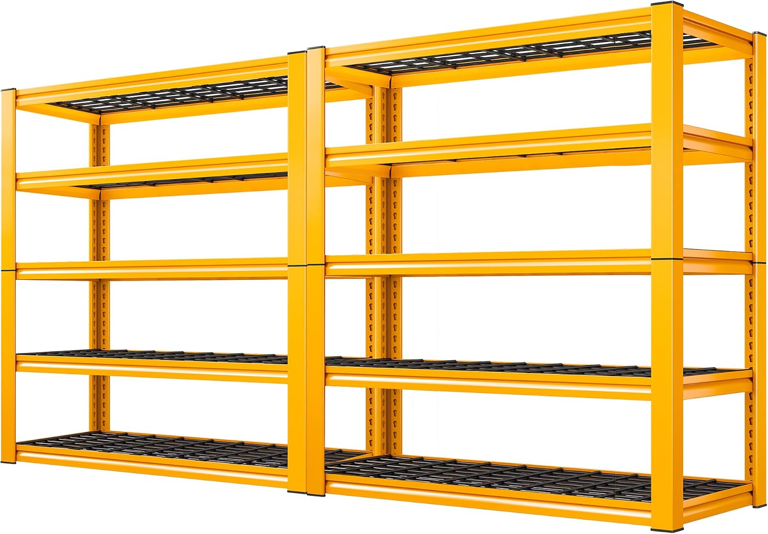 REIBII 72" H Garage Shelving 3200 LBS Capacity Adjustable Storage Shelves, Ventilation Mesh Panel, Heavy Duty Commercial Use