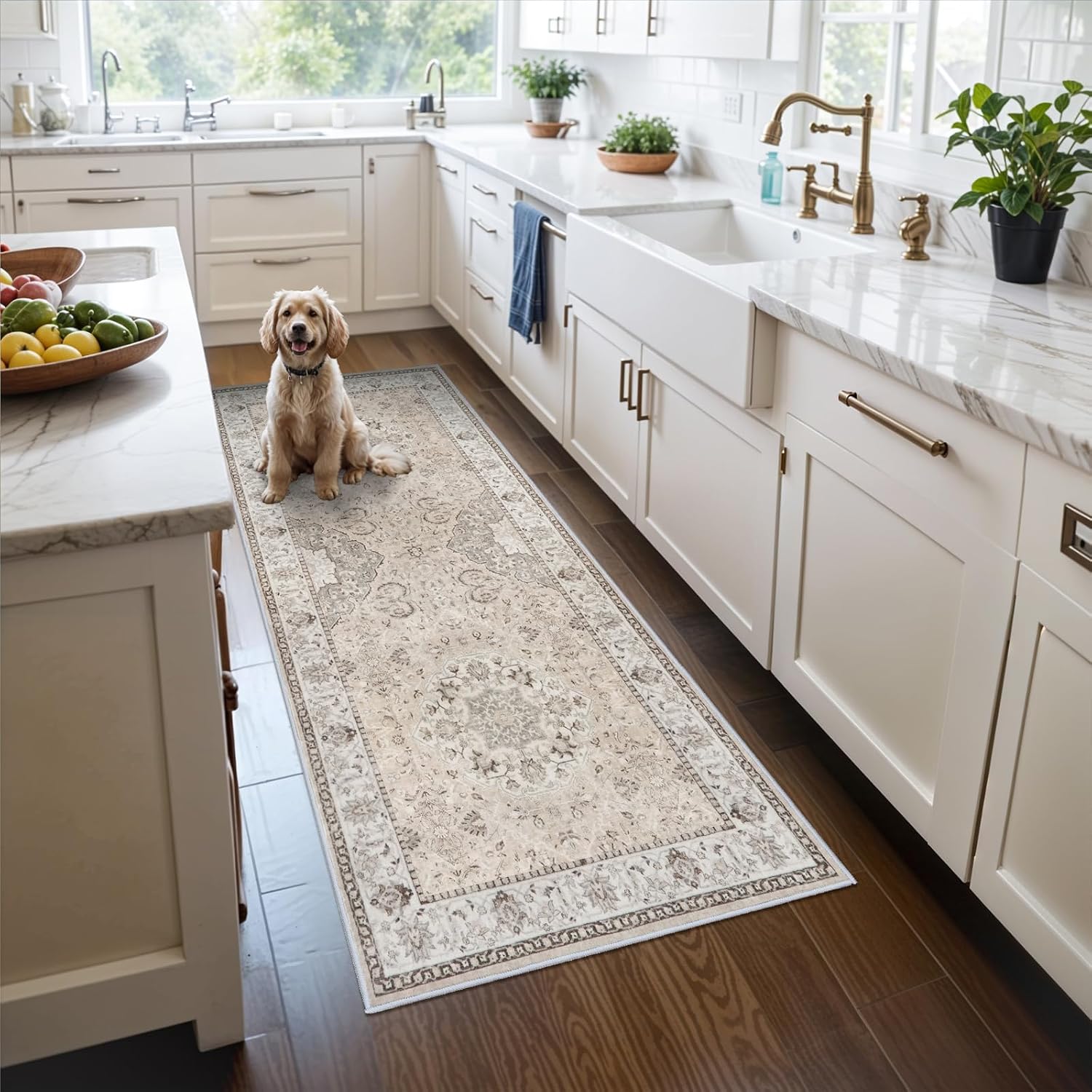 HY HAO YUN LAI Washable Large 9x12 Area Rug: Living Room Oriental Non Slip Soft Rugs Indoor Low Pile Stain Resistant Carpet for Bedroom Dining Room