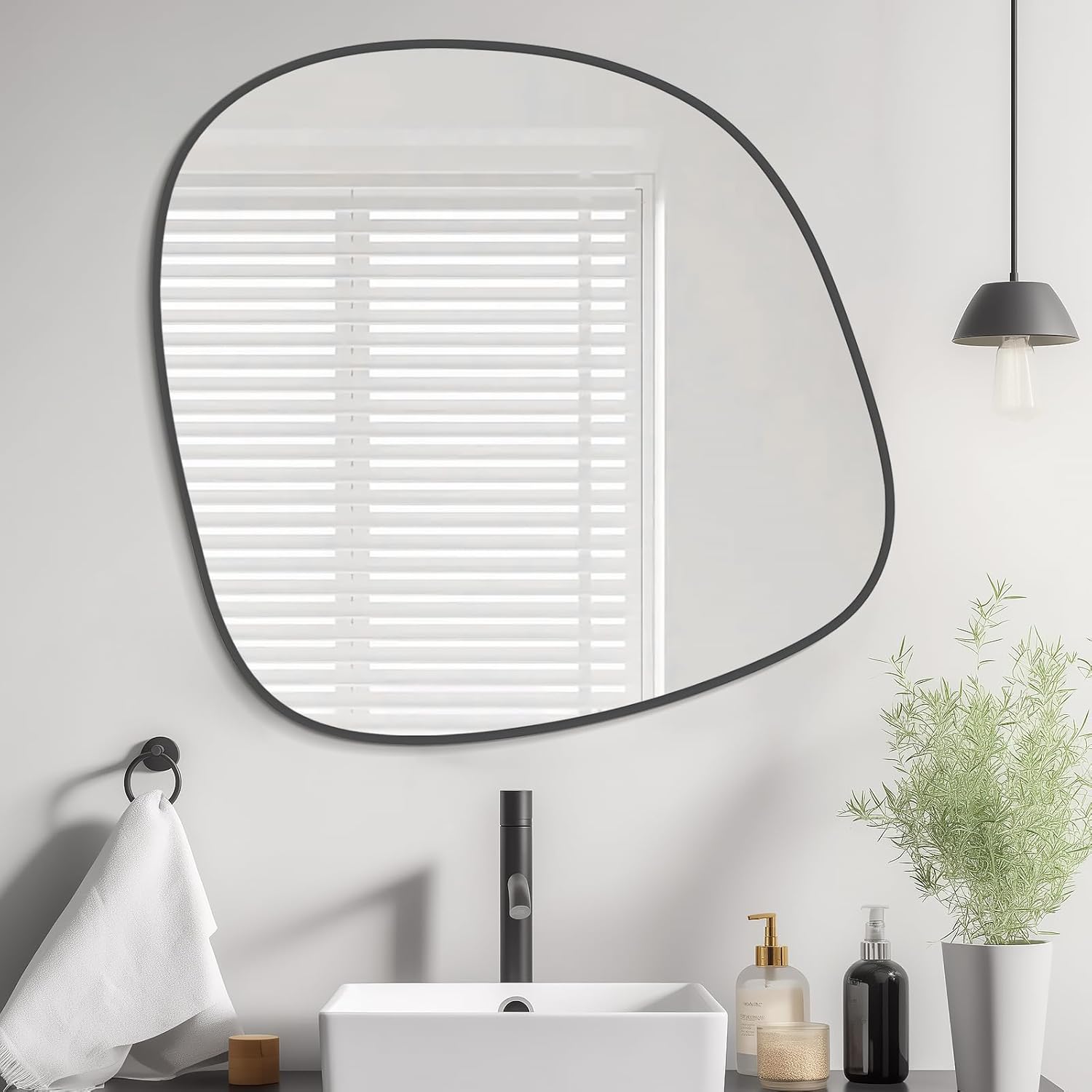 WallBeyond Asymmetrical Mirror, Irregular Mirror Full Length, Boho Wall Mirrors Decorative for Bedroom Living Room Entryway Hall