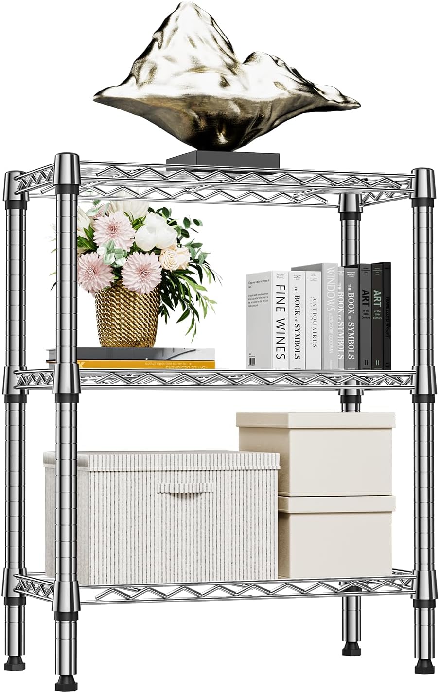 M MZG 1750 LBS Storage Shelves 5-Tier Utility Shelving Unit Steel Organizer Wire Rack for Home, Kitchen, Office, Garage