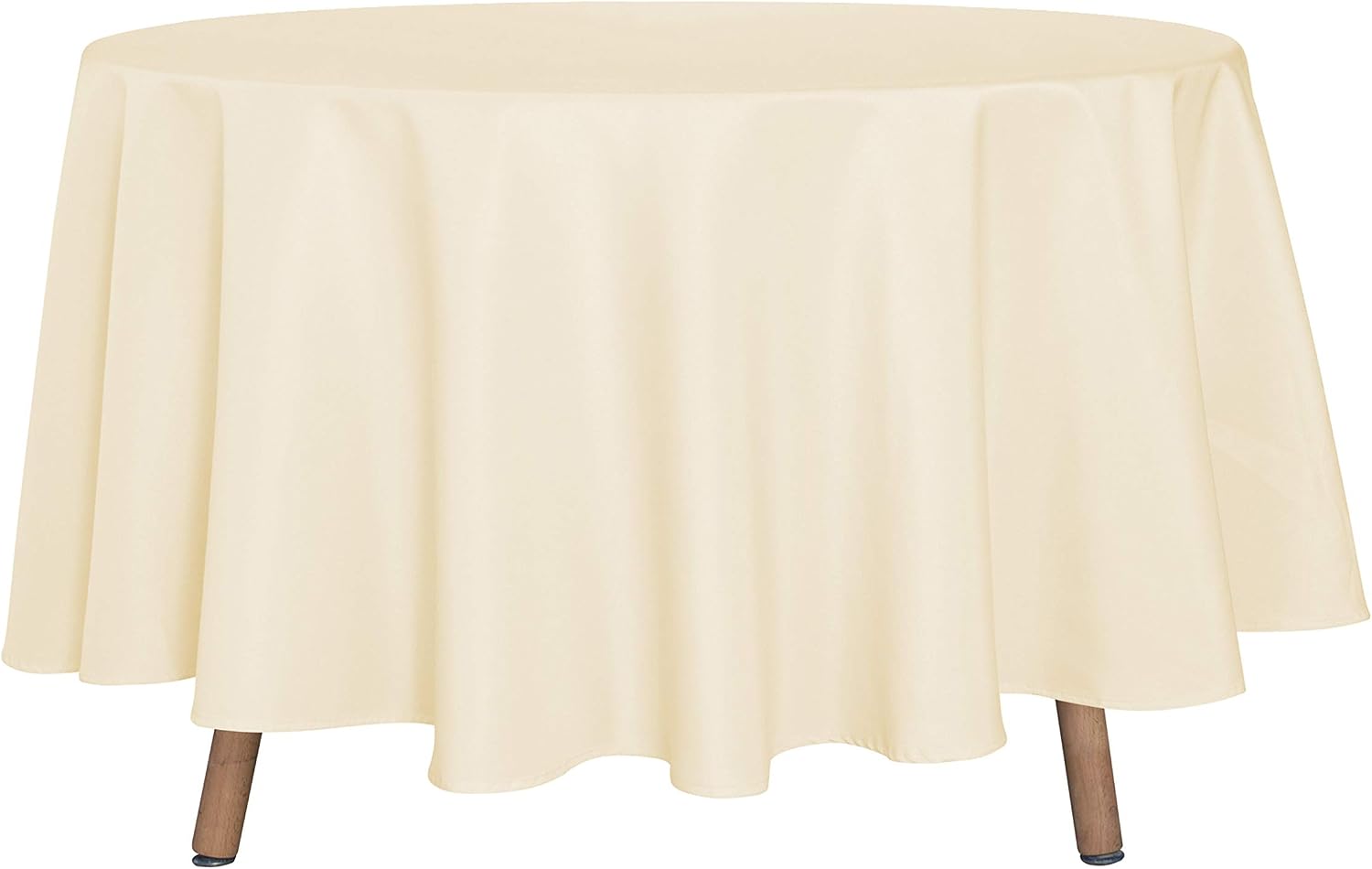 sancua 6 Pack Round Tablecloth 120 Inch White, Stain and Wrinkle Resistant Table Cloth - Washable Polyester Table Cover for Dining Tables