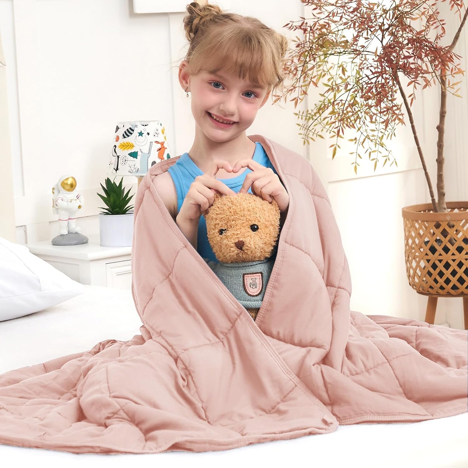 BETU Weighted Blanket for Adults 15lbs, 48"x72", Twin Full Size Cooling Heavy Throw Blanket for 140-160lbs