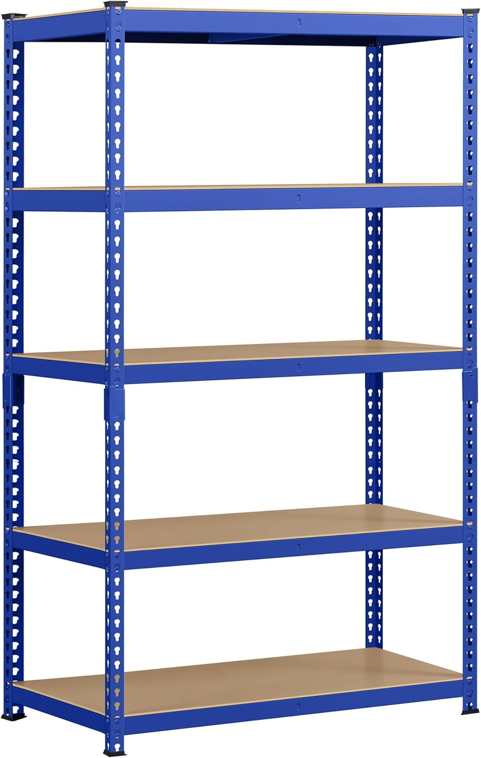 Yaheetech 5-Tier Heavy Duty Storage Shelves 28" W x 12" D x 60" H Silver, Boltless powder-coated metal frame and MDF boards assemble easily
