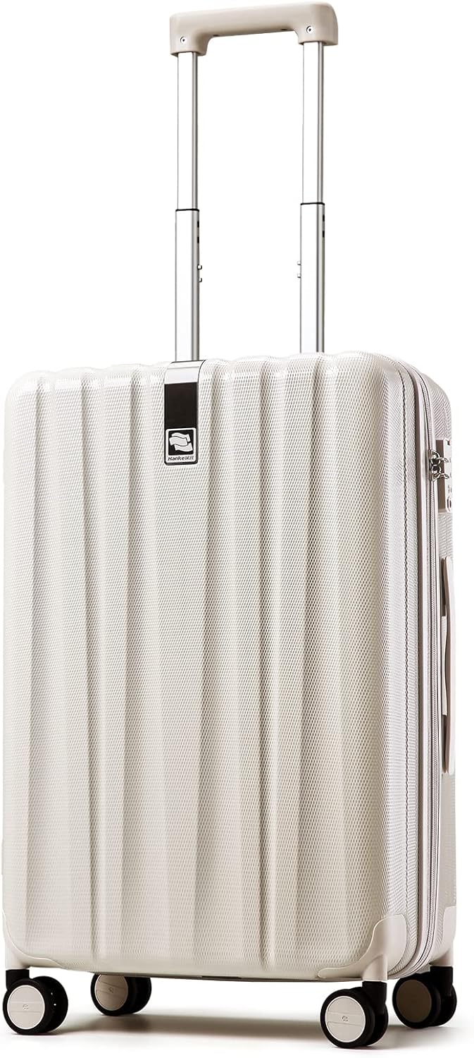 Hanke Luggage Sets 2 piece Carry On Luggage with Wheels PC Hard Shell Suitcases Lightweight Checked Travel Luggage Large Travel Suitcase Woman Men