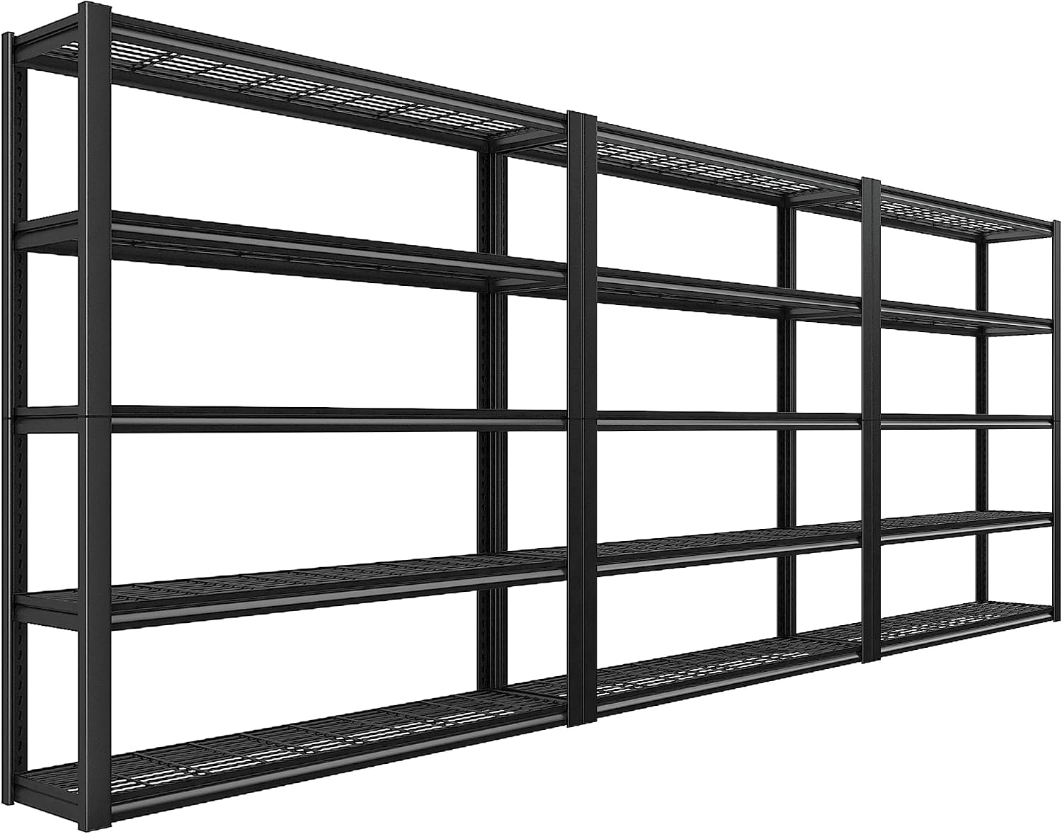 REIBII 5 Tier Garage Shelving for Garage, Adjustable Metal Shelving, 3000LBS Capacity, 36"W x 16"D x 72"H, Rust-Resistant, Solid Steel, Fits Pantry