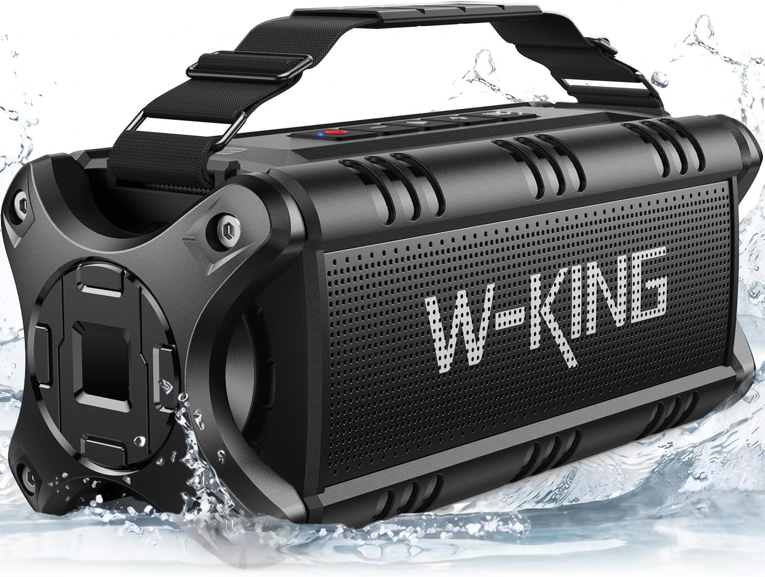 W-KING Bluetooth Speaker, 90W Max Loud IPX6 Waterproof Portable Speaker, 50W Deep Bass/Subwoofer *2/40H/EQ/TF/AUX