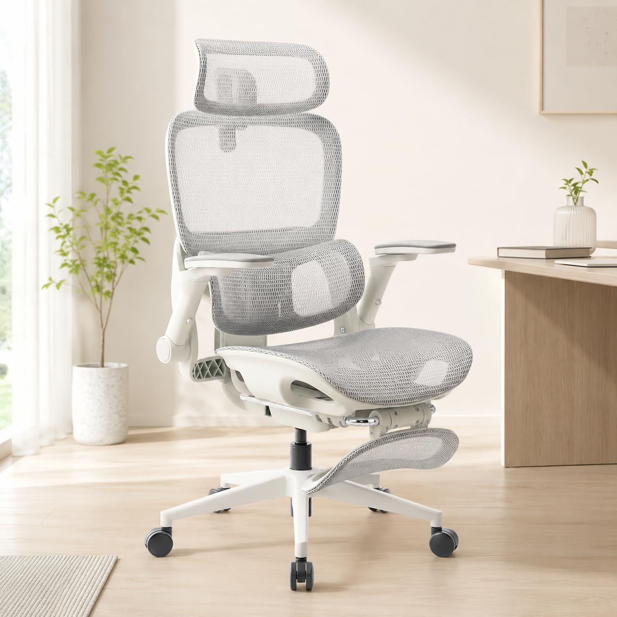 SIHOO M57 Ergonomic Mesh Office Chair, High Back Home Desk Chair with 3D Armrests, Lumbar Support and Adjustable Headrest, Comfortable Computer Chair