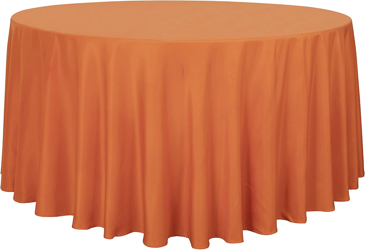 sancua 6 Pack Round Tablecloth 120 Inch White, Stain and Wrinkle Resistant Table Cloth - Washable Polyester Table Cover for Dining Tables