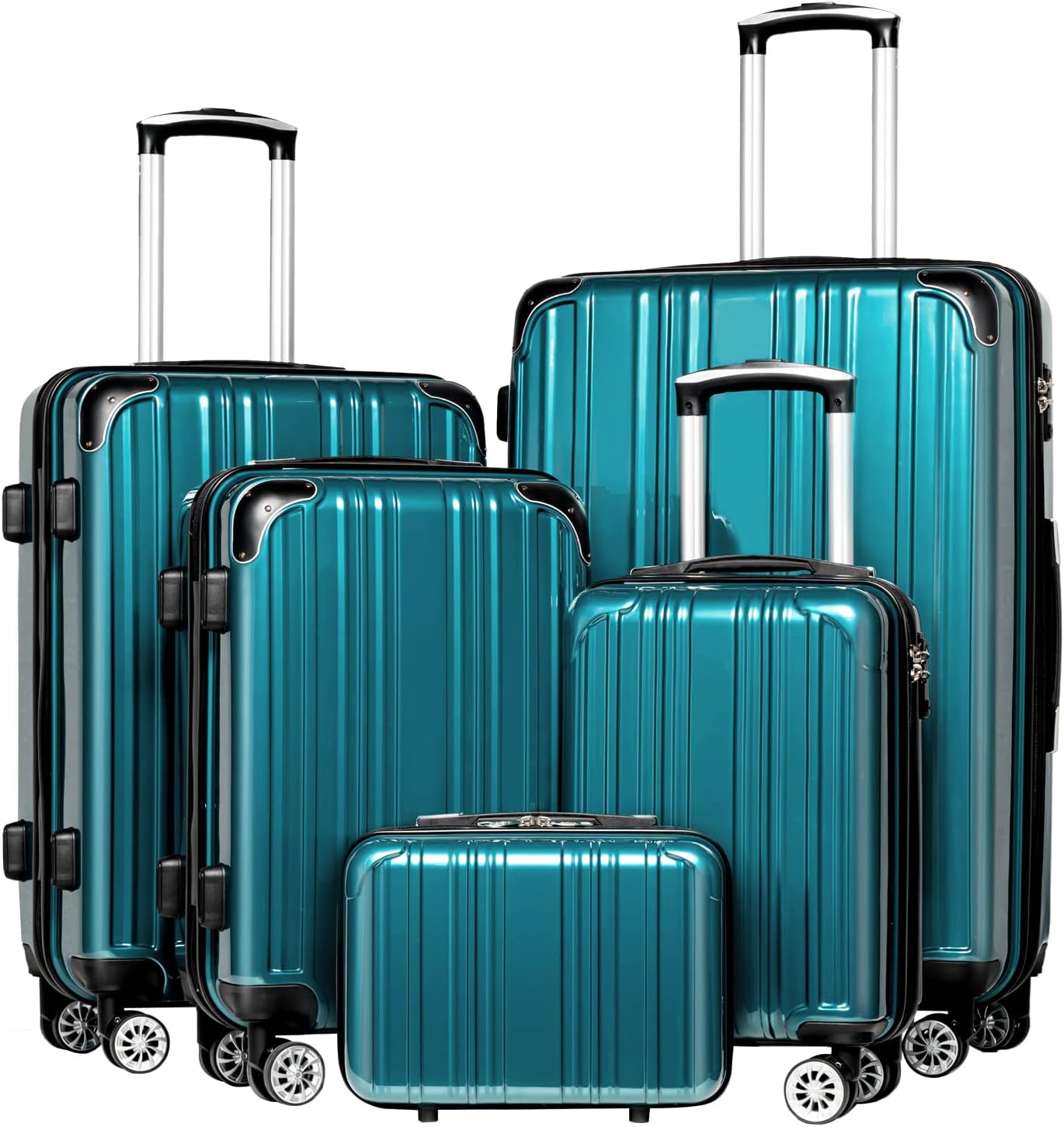 Coolife Luggage, Suitcase with Durable and Lightweight, Large Checked Luggage with PC+ABS Hardshell Expandable, Dual Spinner Wheels, TSA Lock