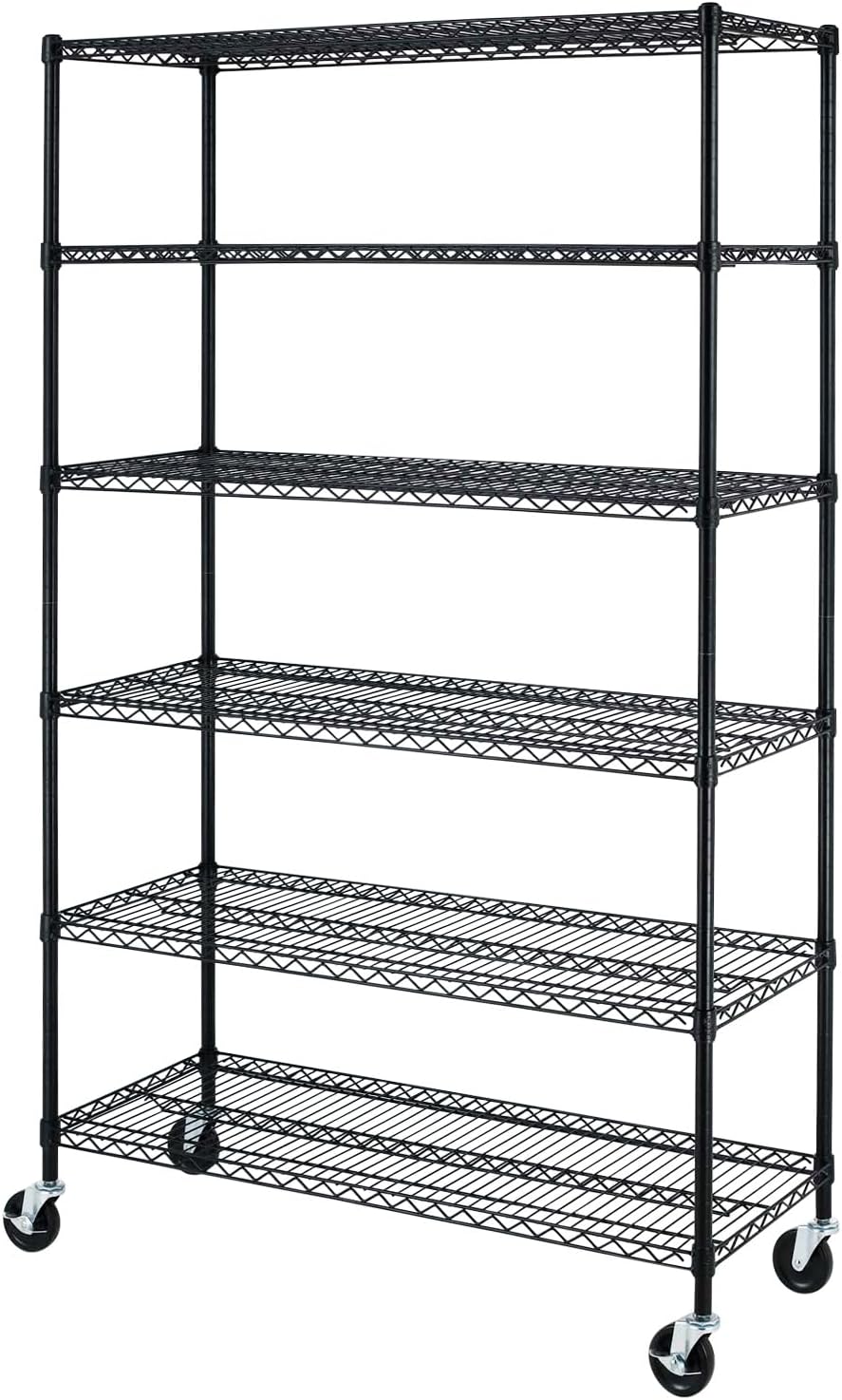BestOffice, 4-Tier Wire Storage Shelves, 36x14x54, Chrome, with Adjustable Racks, Heavy-Duty Metal Shelf, Holds Up to 1000 lbs, No-Tool Assembly