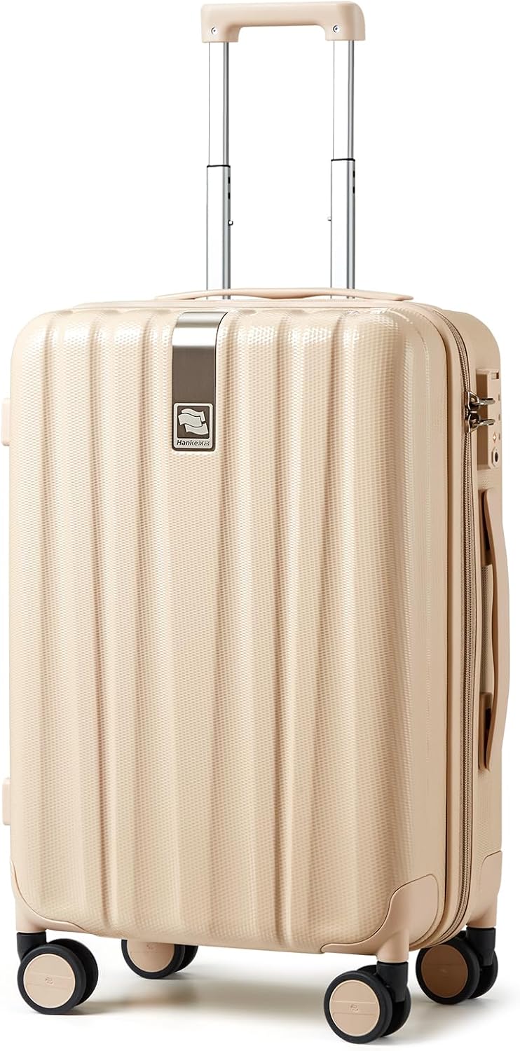 Hanke Luggage Sets 2 piece Carry On Luggage with Wheels PC Hard Shell Suitcases Lightweight Checked Travel Luggage Large Travel Suitcase Woman Men