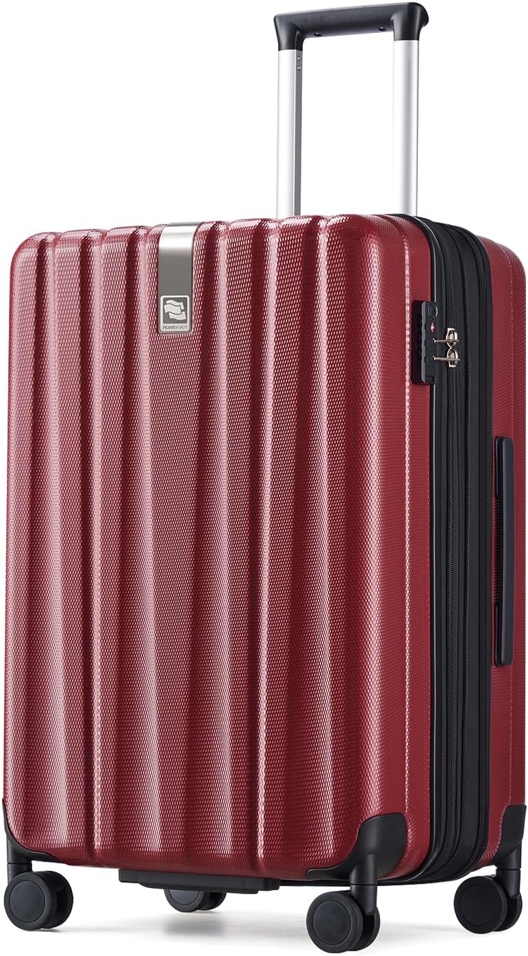 Hanke Luggage Sets 2 piece Carry On Luggage with Wheels PC Hard Shell Suitcases Lightweight Checked Travel Luggage Large Travel Suitcase Woman Men